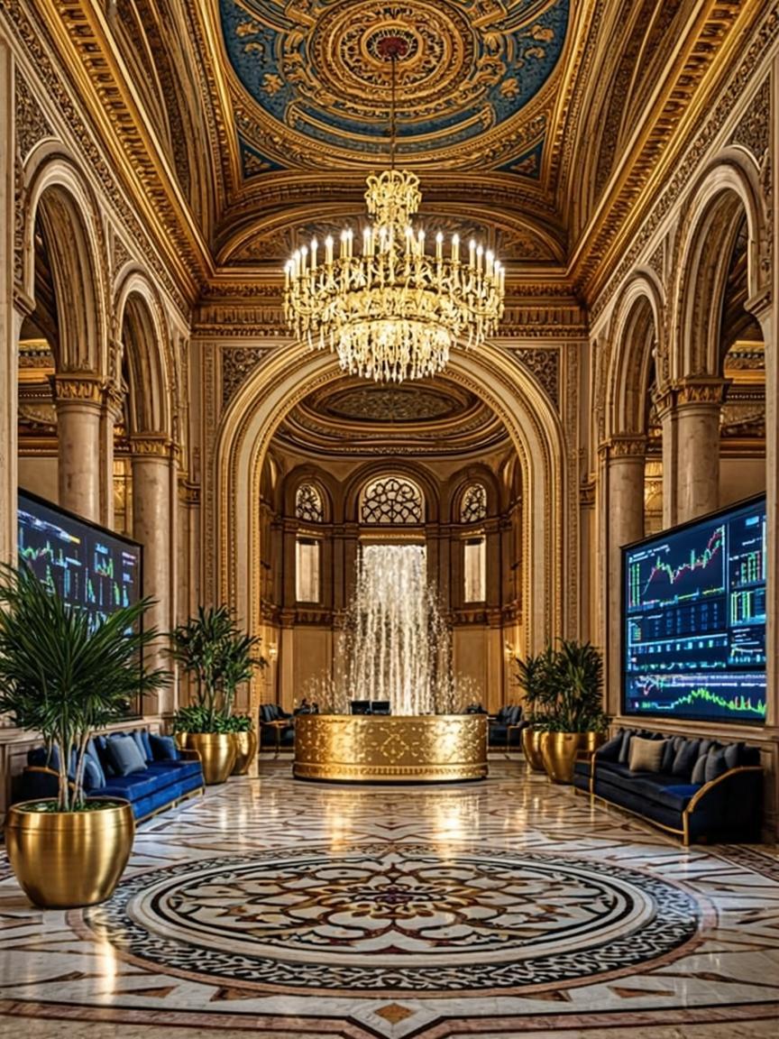Intérieur luxueux de la banque